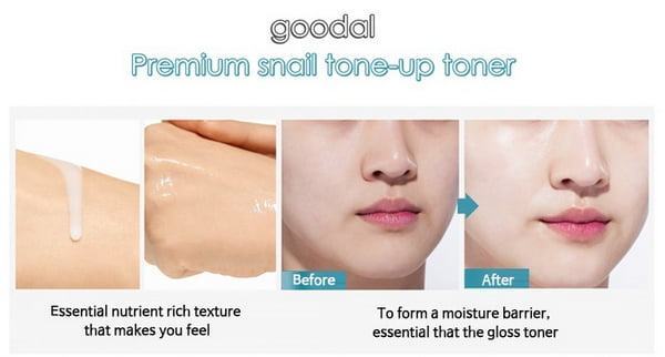 Bộ Dưỡng Trắng Da Từ Tinh Chất Nhầy Ốc Sên Goodal Premium Snail Tone Up Cream Special Set (3 Sản phẩm)