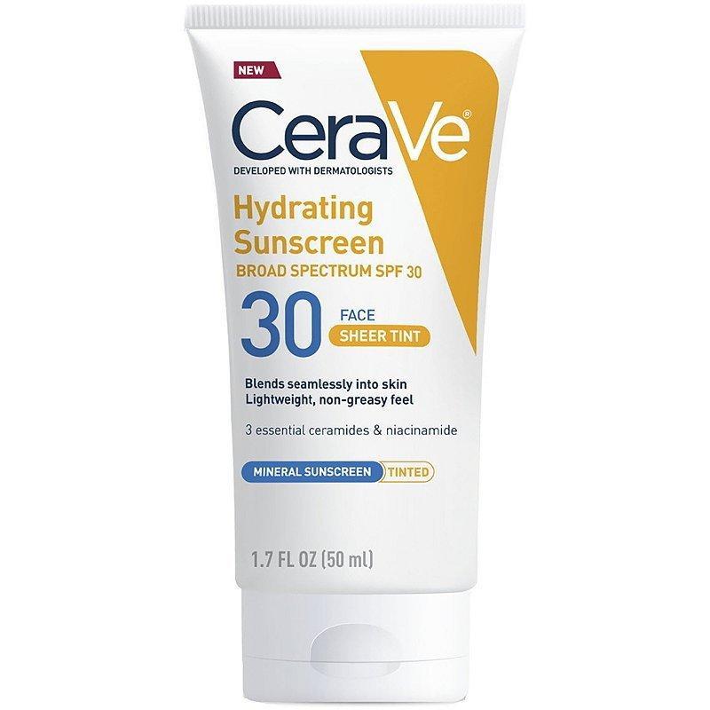 Kem chóng nắng CeraVe Hydrating Mineral Sunscreen Broad Spectrum SPF 30 là dòng kem chống nắng lành tính, dịu nhẹ. (Nguồn: Internet).